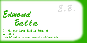edmond balla business card